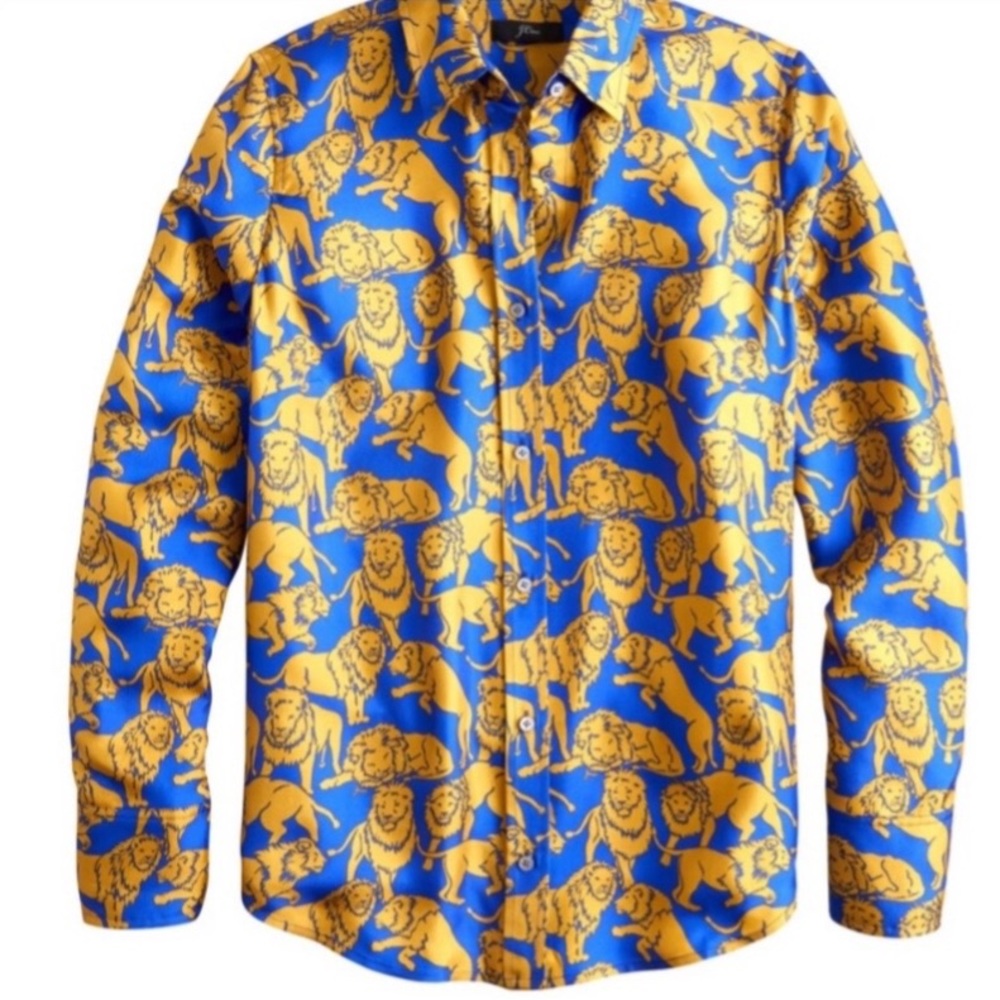 J Crew golden lion pajama style top
